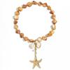 Bohemian Starfish Beaded Necklace Sea Series Shell Beaded Chain  Women