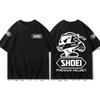 Мужская футболка Shoei Helmet Мотоциклетная футболка для бездорожья для мужчин и женщин 2026 Лето Чистый хлопок Короткий рукав Мотоциклетный костюм