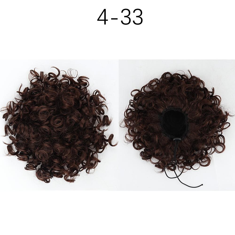 LISI HAIR Грязные пучки волос Кусок парика Эластичный шнурок Свободный большой вьющийся пучок 60 г Синтетический короткий светлый хвост Наращивание хвоста Для женщин Вечеринка Повседневные