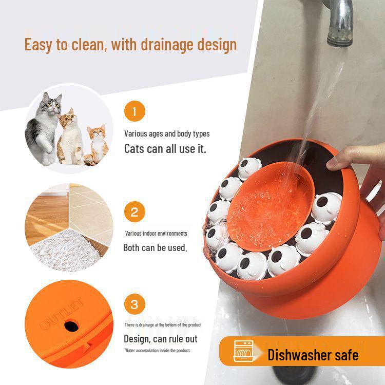 Interactive Slow-Feeding Cat Bowl Toy for Cats