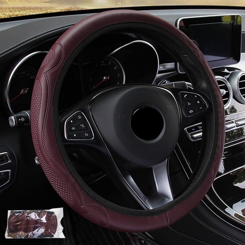 Новый противоскользящий чехол на руль, оплетка на чехол на руль Cubre Volante, дышащий чехол на руль, автомобильный аксессуар