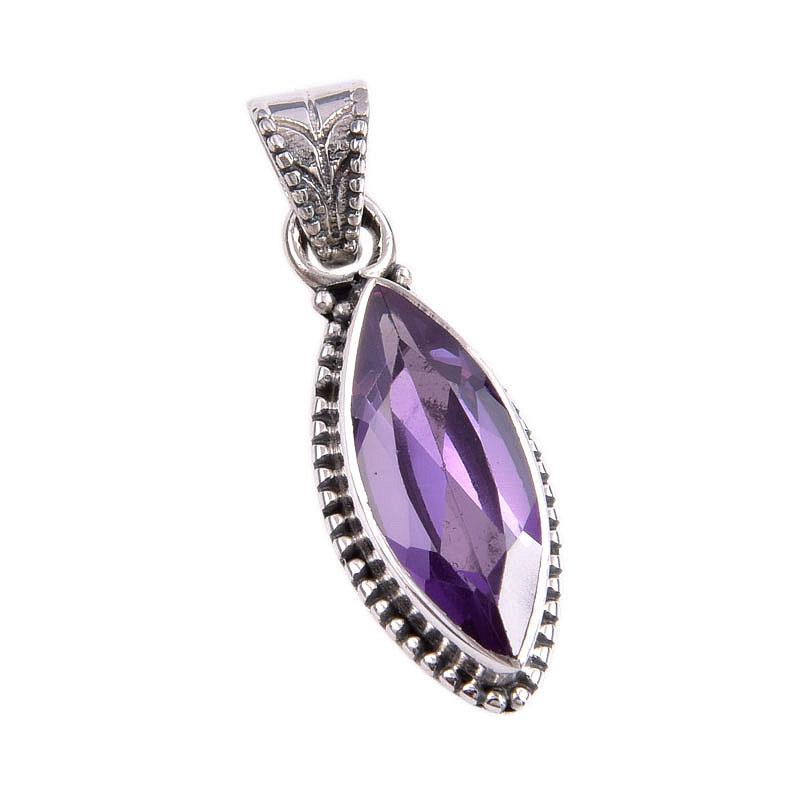 Natural Alexandrite Gemstone 925 Solid Sterling Silver Gift Pendant 1.25" T8c33