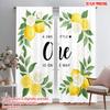 2pcs 2D Flat Printing Window Treatment Curtains Little One Lemon Baby Polyester Without Electricity Seasonal Party & Holiday