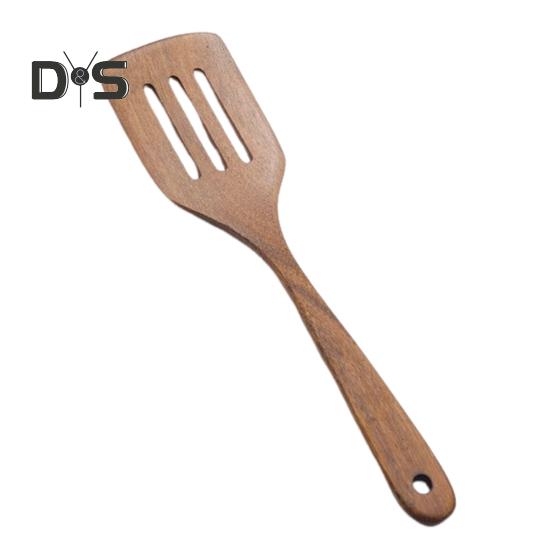 Деревянная ложка для риса с длинной ручкой, плоская лопатка для жарки, половник, кухонная утварь с закругленными краями, кухонные принадлежности