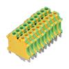 50Pcs DIN Rail Mount Terminal Grounding Terminals Block for Electrical Connections USLKG?6