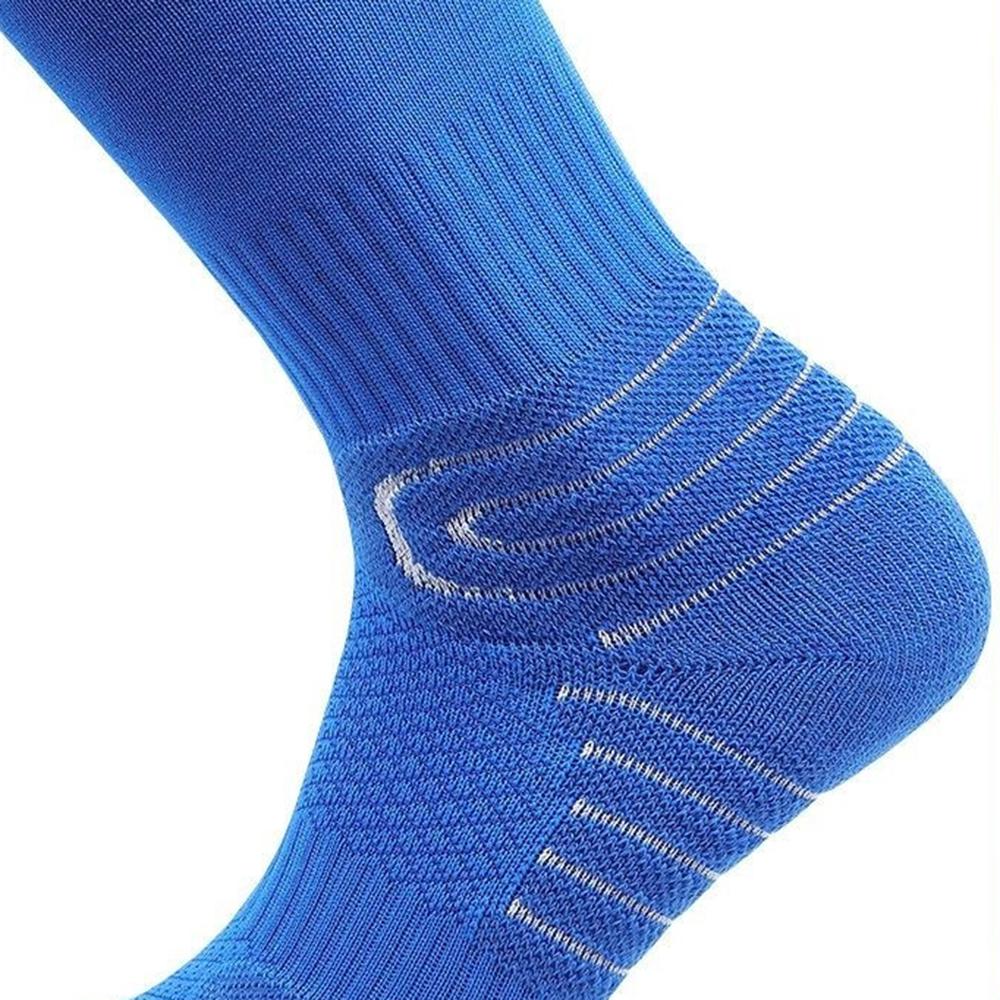 PORFIN 1 Pair M Size 34 - 38 Professional Football Socks Breathable High Tube Thickened Training Socks