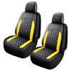 Universal Diamonds Quilted Car Seat Covers Cushion Protectors 2/4/9PCS Premium PU Leather For Sedan SUV All Season Use