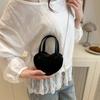 Spring and Summer New Niche Solid Color Casual Versatile Handbag Love Peach Heart Bag Shoulder Messenger Bag Women