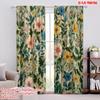 2 шт. Оконные шторы с цветочным принтом листьев, универсальный полиэстер, без электричества, настенный декор, подходят для украшений, распродажа