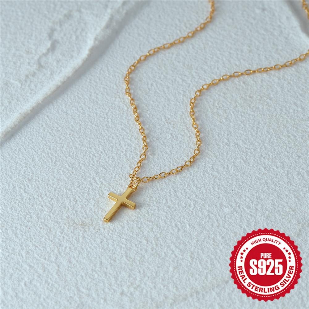 canner 925 пробы стерлингового серебра 1шт модный крест кулон ожерелье ювелирные изделия подарок для женщин повседневная одежда свадьба вечеринка помолвка день святого валентина