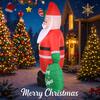 7.87FT LED Light Xmas Inflatable Gift Bag Santa Toy Yard Party Lawn Ornaments Home Decoration Supplies Christmas Holiday Gift
