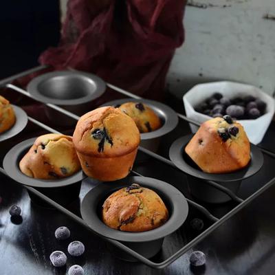 Противень для торта Popover с антипригарным покрытием, формы для выпечки кексов и кексов для выпечки в духовке, вертикальная конструкция чашки, универсальная форма с 6 полостями для вафельного пудинга