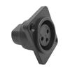 3-контактный XLR прямой клеммный разъем для монтажа на панель, корпус из ABS-сплава, аудиоадаптер для студийных и живых выступлений