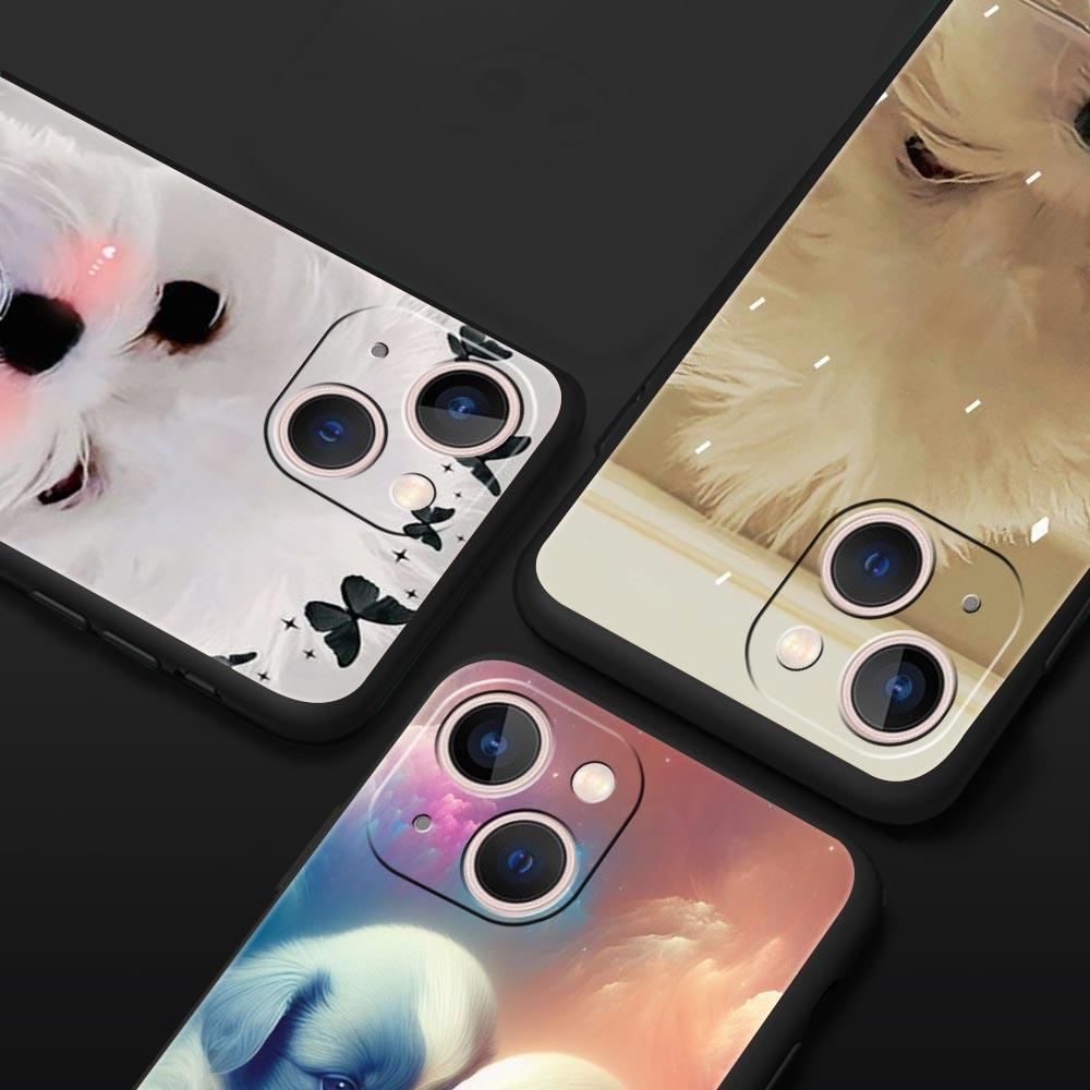 Милый Маленький Песик Чехол для Телефона для iPhone 17 16 15 14 13 12 11 Pro Max 17 Air Plus Ударопрочный Мягкий TPU Чехол Fundas Capas Сумки