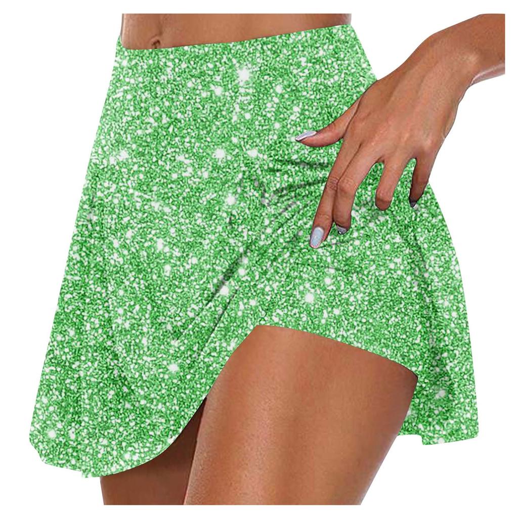 Женские спортивные эластичные плиссированные теннисные юбки для бега, йоги, внутренние шорты, эластичные спортивные шорты для гольфа