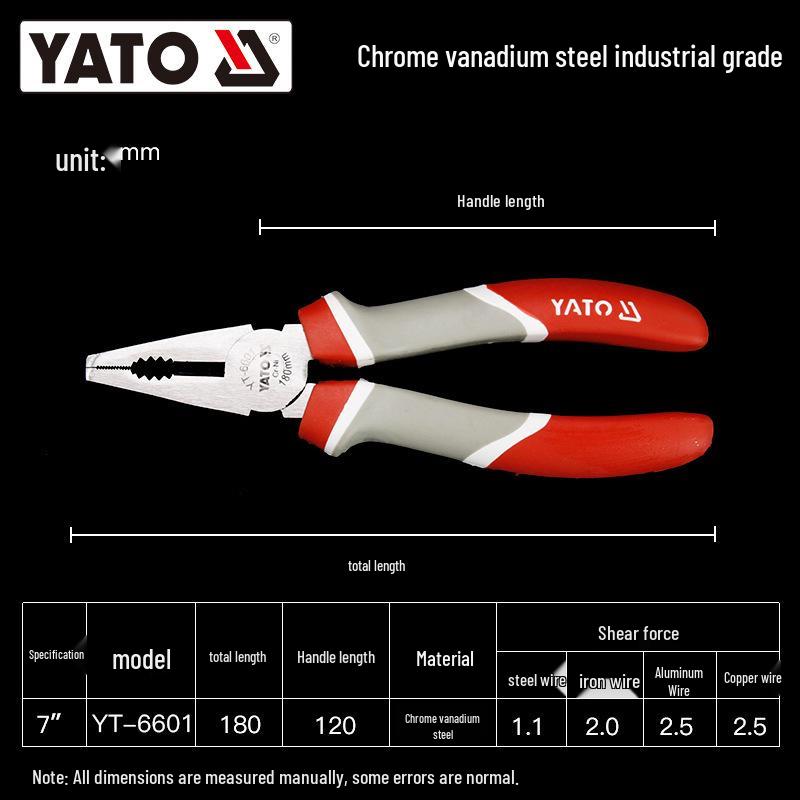 YATO Yiertuo 6" и 8" Длинногубцы, Пассатижи, Кусачки для проволоки, Заостренные клещи, Бокорезы.