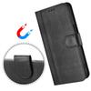 Wallet Case for Moto G67 5G - Leather/PU, Black, With Lanyard