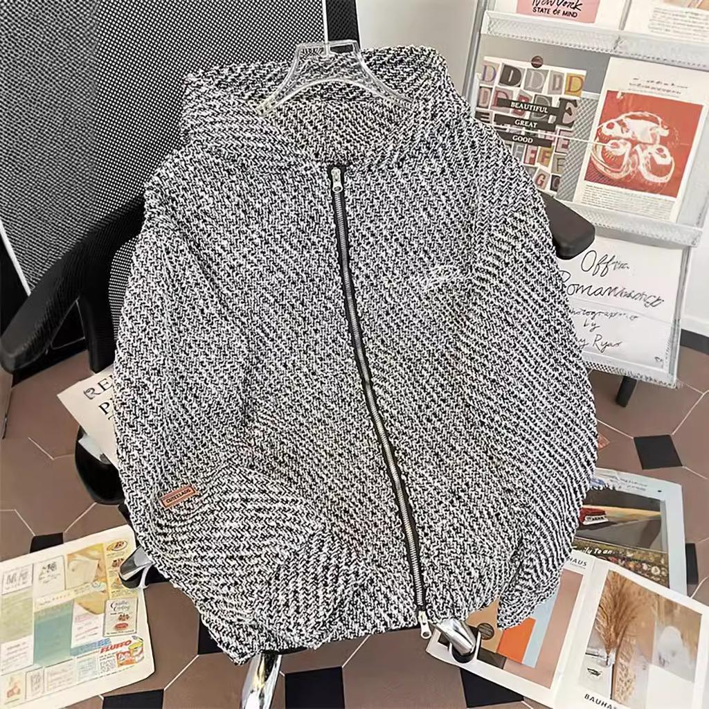 Кардиган свитер на двойной молнии с вышивкой мужской и женский американский год куртка с капюшоном весна и осень