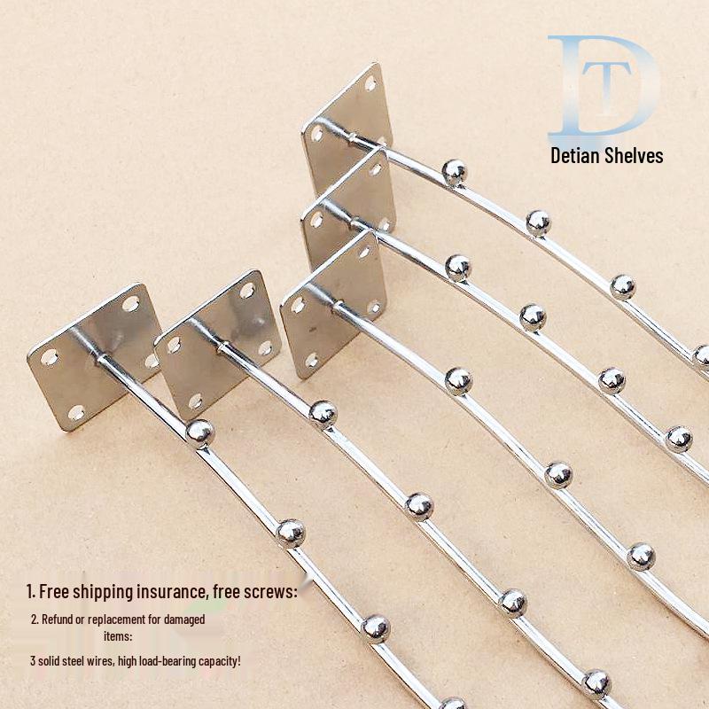 Настенные крючки с бусинами: Изогнутый дизайн с семью и пятью бусинами для деревянных досок и полок