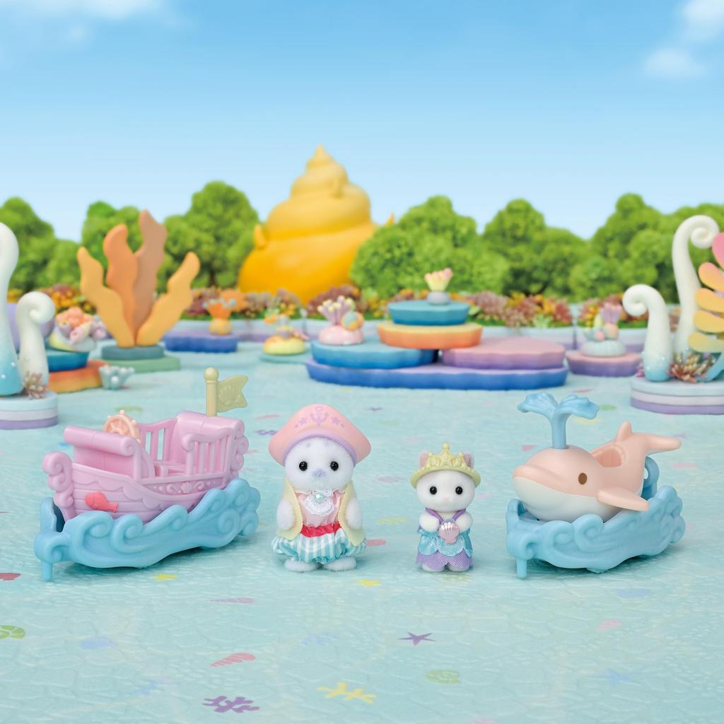 Sylvanian Families Amusement Park [Amusement Park Vehicle Set - Boat & Dolphin] Co-80 ST Mark Ages 3 and Up Toy Dollhouse Sylvanian Families Epoch