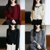 Womens Knit Cardigan With Sequins And Bow Decorations For Autumn Casual Wear