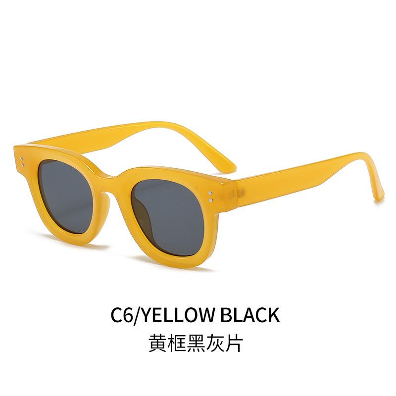 Oval Sunglasses PC Rivet Shades Anti-UV Glasses