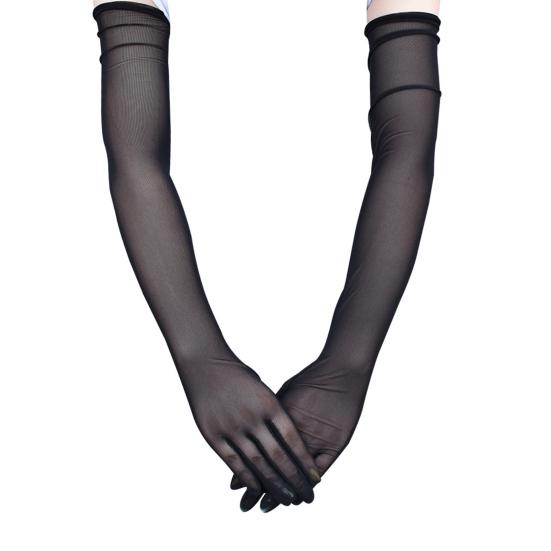 1 пара перчаток из тонкой сетки, прозрачные сценические перчатки для выступлений на пилоне, полные пальцы, дышащие, мягкие, противоскользящие, однотонные, свадебные перчатки для невесты