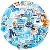 50 ШТ. Синие Простые Наклейки с Граффити для Повседневной Жизни для Велосипеда, Ручного Блокнота, Пенала, Наклейки BulingBulingStickers Магазин