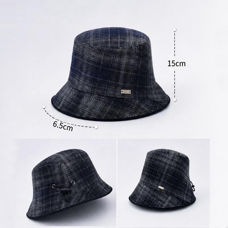 Fashion irregular bucket hat autumn and winter retro atmosphere basin hat simple contrast color show face small hat women