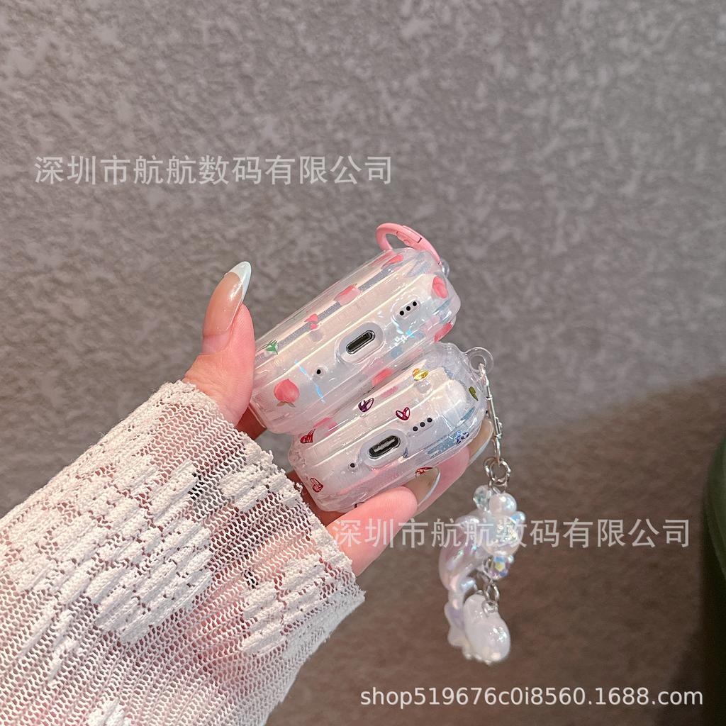 ins color love pendant is suitable for airpodspro1st generation bluetooth protective case 1st generation apple 1st generation earphone case