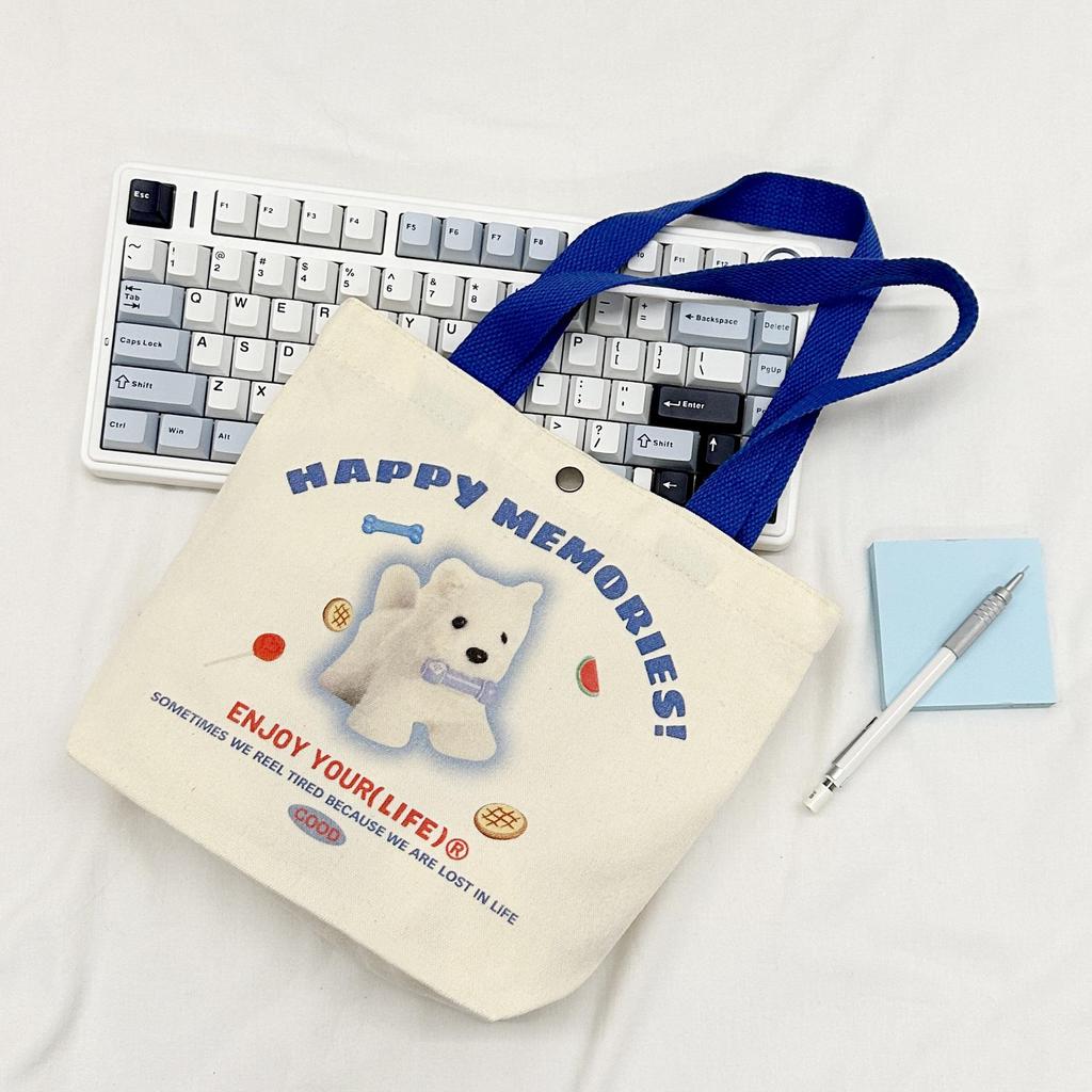 Маленькая универсальная холщовая сумка - сумка для ланч-бокса для студенток и офисных работников