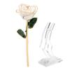 24K Gold Plated Rose with Stand Gold Dipped Rose Flower Decoration for Valentine " S Day and