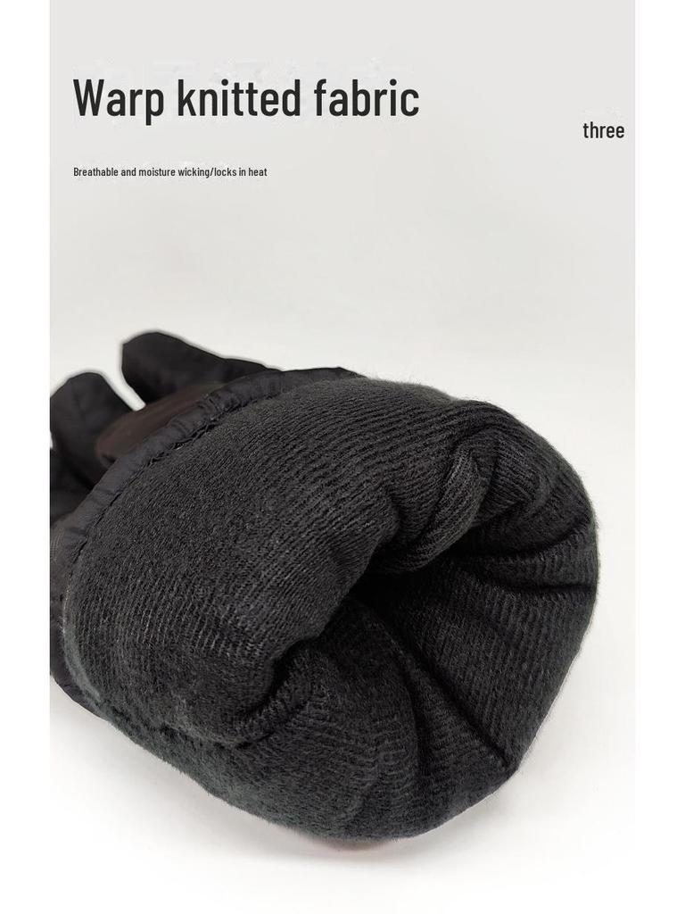 Электрические лыжные перчатки с бархатной подкладкой и подогревом — водонепроницаемые, ветрозащитные, нескользящие для мужчин и женщин