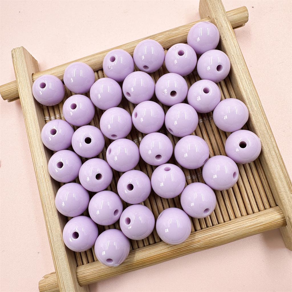 Товары для вечеринок для изготовления украшений Круглые свободные бусины своими руками Однотонные 50 шт. Многоцветные 10 мм Непрозрачные