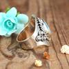 Huajie 925 Silver Bohemian Emerald Ring - European & American Style Jewelry