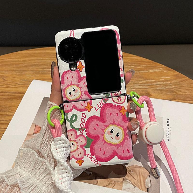 Blessing flowers for oppofindn1flip mobile phone case pink messenger folding screen Find N1 Flip protective case small fresh