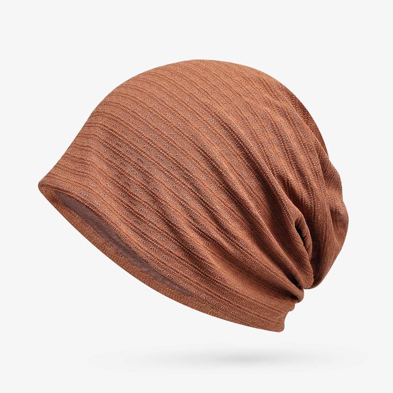 Women's Breathable Thin Cotton Pullover Hat - Spring/Summer Headscarf, Confinement, Sleep, and Outdoor Leisure Cap.