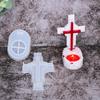 Homemade Cross Candlestick Silicone Mold Handmade Candlestick Making Kit Cement Resin Plaster Candlestick Decorative Home Gifts