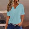 Women's T Shirt Tee Print Button Raglan Sleeve Daily Weekend Fashion Basic V Neck Regular Top