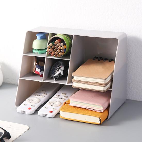 6 сеток косметический органайзер коробка настольный пластиковый контейнер для хранения мелочей