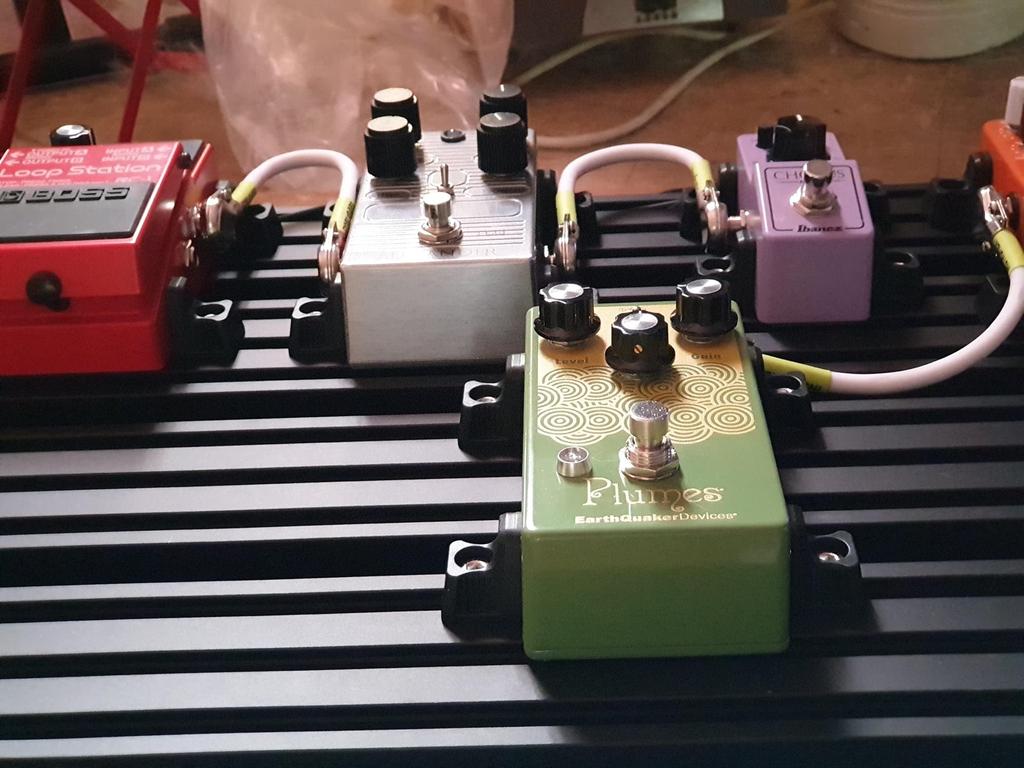 Guitto Guitar Effector Pedal Board Clamp Block Fixed Effect Pedal Board Aluminum Alloy with Ultra Light Carrying Bag (Medium)