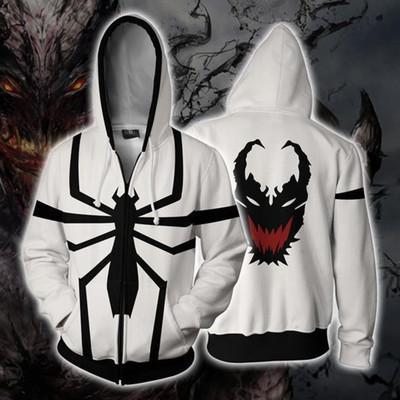 Мужская толстовка с капюшоном Gwen Spider, застежка-молния, куртка для осени и зимы, повседневная