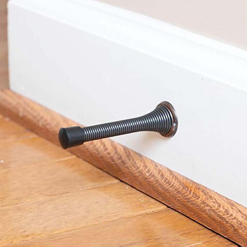 10Pcs Heavy Duty Spring Door Stopper with Rubber Bumper AntiCollision Wall Protector for Kitchen Bedroom Office