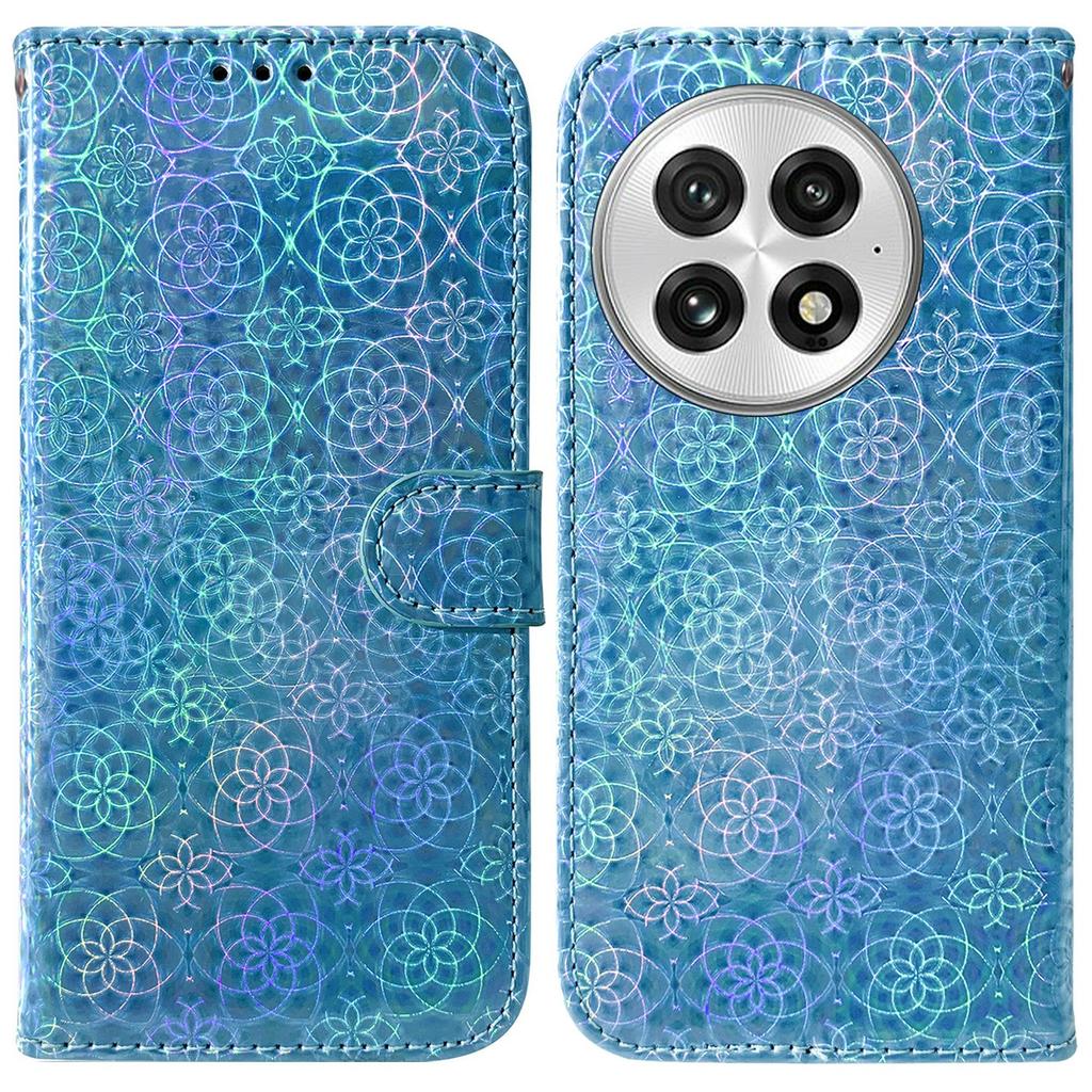 For OnePlus 13 Stand Case Dazzling Flower Leather Phone Cover