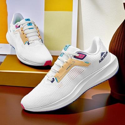 Возвышенный ретро-стиль: Женские сетчатые кроссовки в серебристо-бело-желтой гамме - Шикарные и дышащие беговые кроссовки