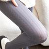 Женские серые жаккардовые вельветовые леггинсы в полоску, устойчивые к зацепкам, для весны и осени