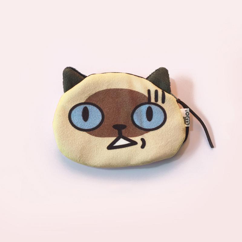 Сумки для наушников Kawaii Cat, детский кошелек для монет, интересные наушники с выражением кота, кабель для передачи данных, портативная сумка для хранения