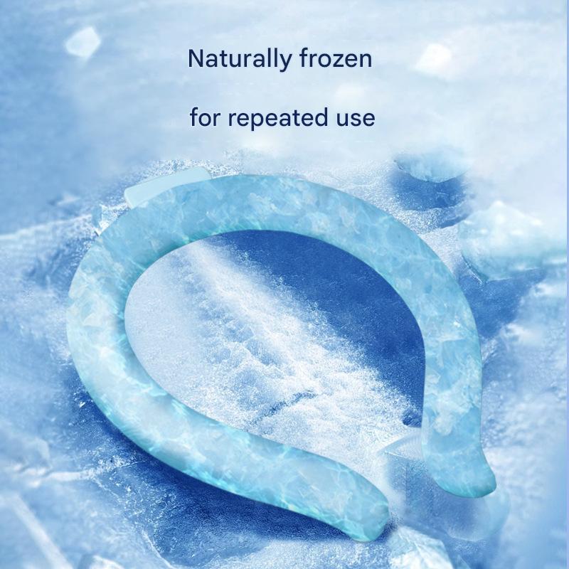 Portable Neck Cooling Ice Ring PCM Ice Ring Summer Outdoor Sports Personal Cooling Neck Band Cool Down Ice Wrap
