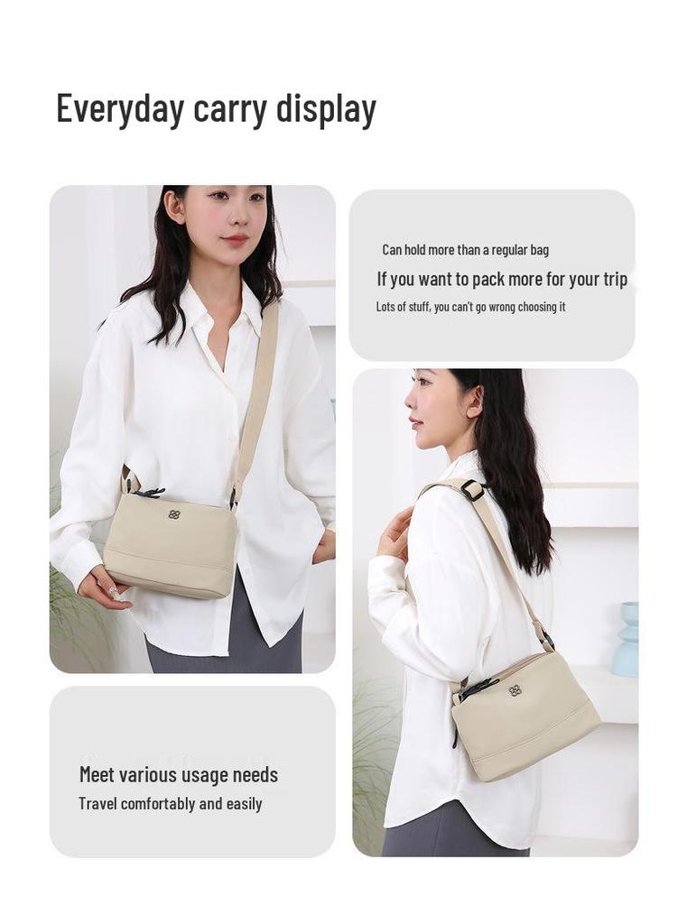 Компактная женская многослойная сумка кроссбоди из ткани Оксфорд - Большая вместимость, повседневная наплечная сумка