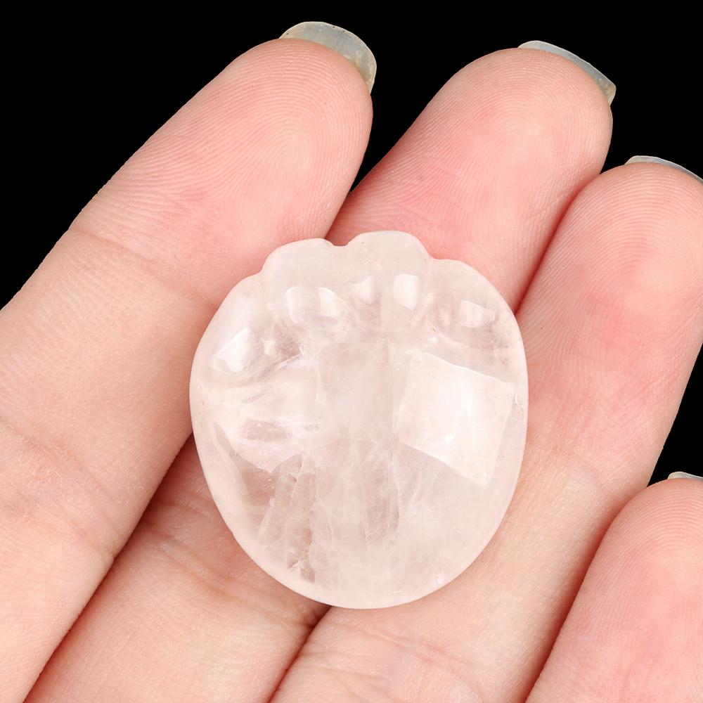 Lovely Ornaments Natural Stone Little Girl's Foot Decorative Ornament Lucky Gift Spiritual Jewelry Size 25x23mm